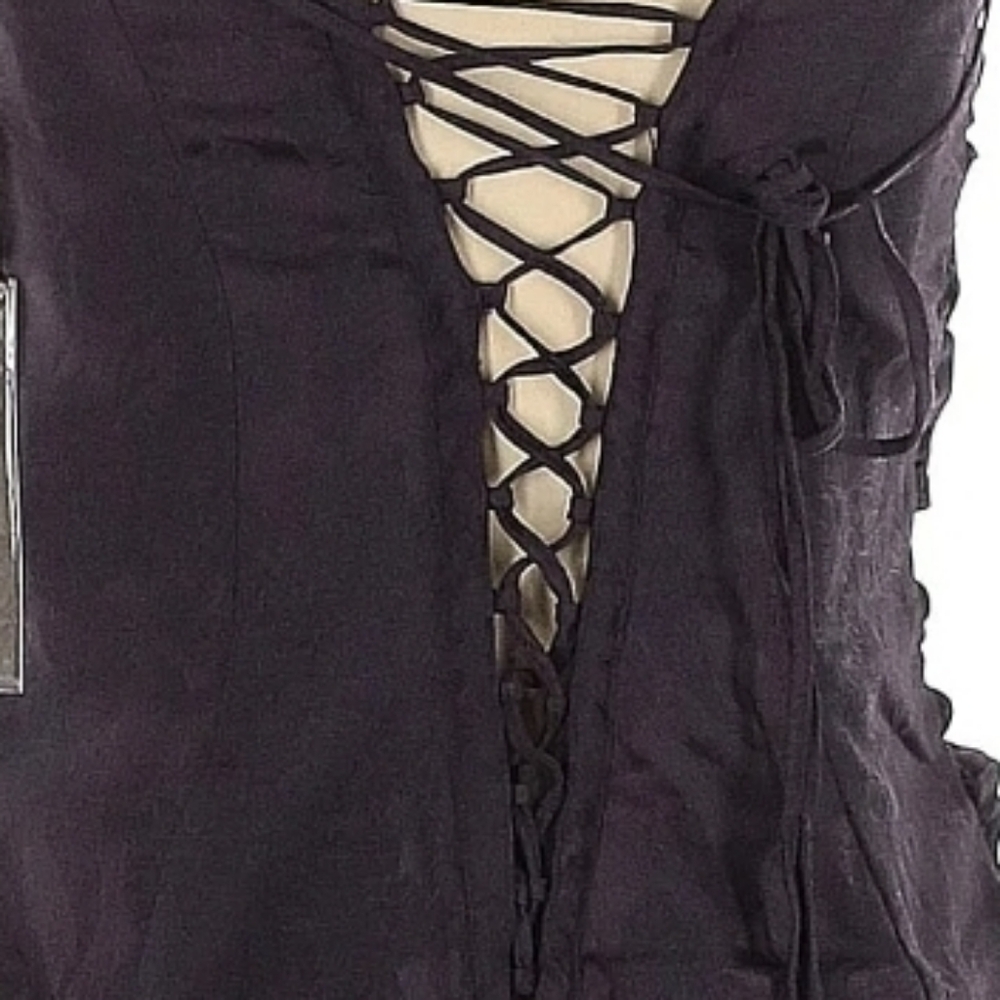 House of CB 'Melia' Night Shade Floral Jacquard Minidress Size Large - Picture 4 of 5